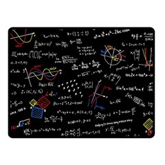 Black Background Text Overlay  Mathematics Formula Double Sided Fleece Blanket (small)  by danenraven