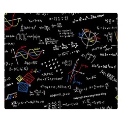 Black Background Text Overlay  Mathematics Formula Double Sided Flano Blanket (small)  by danenraven