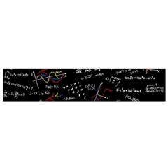 Black Background Text Overlay  Mathematics Formula Small Flano Scarf by danenraven