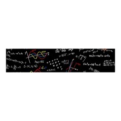 Black Background Text Overlay  Mathematics Formula Velvet Scrunchie by danenraven