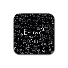 Science Einstein Formula Mathematics Physics Rubber Coaster (square) by danenraven