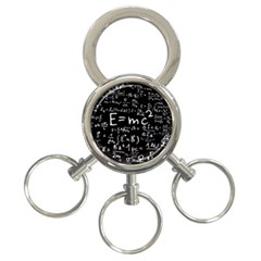 Science Einstein Formula Mathematics Physics 3-ring Key Chain by danenraven