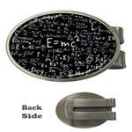 Science Einstein Formula Mathematics Physics Money Clips (Oval)  Front