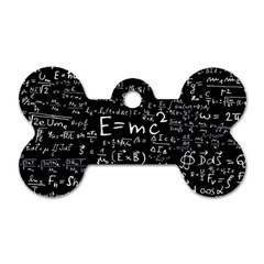 Science Einstein Formula Mathematics Physics Dog Tag Bone (one Side) by danenraven