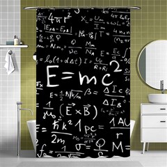 Science Einstein Formula Mathematics Physics Shower Curtain 48  X 72  (small)  by danenraven