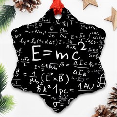 Science Einstein Formula Mathematics Physics Ornament (snowflake) by danenraven