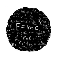 Science Einstein Formula Mathematics Physics Standard 15  Premium Round Cushions by danenraven