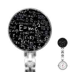 Science Einstein Formula Mathematics Physics Stainless Steel Nurses Watch by danenraven