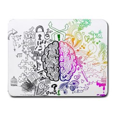 Anatomy Brain Head Medical Psychedelic  Skull Small Mousepad by danenraven