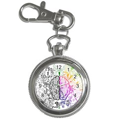 Anatomy Brain Head Medical Psychedelic  Skull Key Chain Watches by danenraven