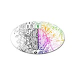 Anatomy Brain Head Medical Psychedelic  Skull Sticker (Oval) Front