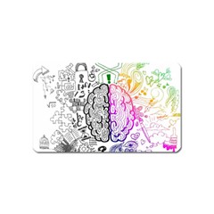 Anatomy Brain Head Medical Psychedelic  Skull Magnet (name Card)