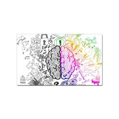 Anatomy Brain Head Medical Psychedelic  Skull Sticker Rectangular (10 Pack) by danenraven