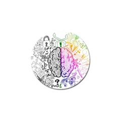 Anatomy Brain Head Medical Psychedelic  Skull Golf Ball Marker (4 Pack) by danenraven