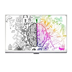 Anatomy Brain Head Medical Psychedelic  Skull Business Card Holder by danenraven