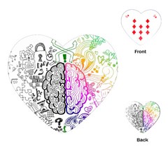 Anatomy Brain Head Medical Psychedelic  Skull Playing Cards Single Design (heart) by danenraven