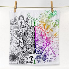 Anatomy Brain Head Medical Psychedelic  Skull Face Towel by danenraven