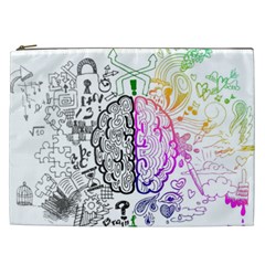 Anatomy Brain Head Medical Psychedelic  Skull Cosmetic Bag (xxl) by danenraven