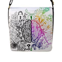 Anatomy Brain Head Medical Psychedelic  Skull Flap Closure Messenger Bag (l) by danenraven