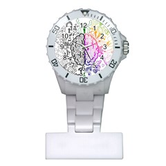 Anatomy Brain Head Medical Psychedelic  Skull Plastic Nurses Watch by danenraven