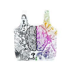 Anatomy Brain Head Medical Psychedelic  Skull Full Print Recycle Bag (s) by danenraven