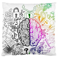 Anatomy Brain Head Medical Psychedelic  Skull Standard Flano Cushion Case (two Sides) by danenraven