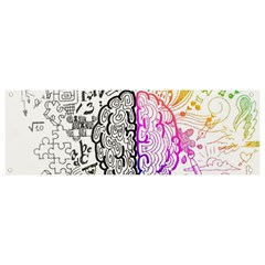 Anatomy Brain Head Medical Psychedelic  Skull Banner And Sign 9  X 3  by danenraven