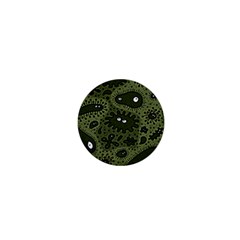 Green Bacteria Digital Wallpaper Eyes Look Biology Pattern 1  Mini Buttons by danenraven