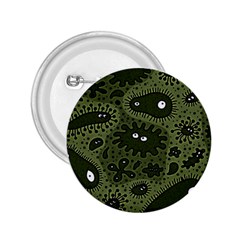 Green Bacteria Digital Wallpaper Eyes Look Biology Pattern 2 25  Buttons by danenraven