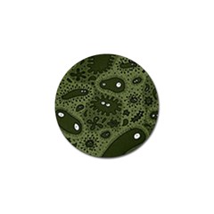 Green Bacteria Digital Wallpaper Eyes Look Biology Pattern Golf Ball Marker by danenraven