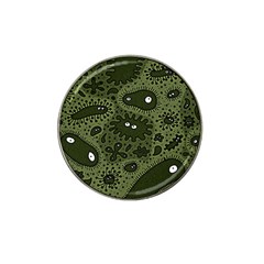 Green Bacteria Digital Wallpaper Eyes Look Biology Pattern Hat Clip Ball Marker by danenraven