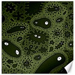 Green Bacteria Digital Wallpaper Eyes Look Biology Pattern Canvas 16  x 16  15.2 x15.41  Canvas - 1