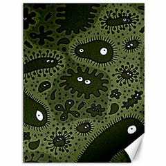 Green Bacteria Digital Wallpaper Eyes Look Biology Pattern Canvas 36  X 48  by danenraven