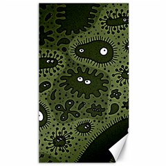 Green Bacteria Digital Wallpaper Eyes Look Biology Pattern Canvas 40  X 72  by danenraven