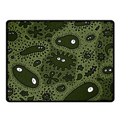 Green Bacteria Digital Wallpaper Eyes Look Biology Pattern Fleece Blanket (small) by danenraven