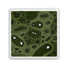 Green Bacteria Digital Wallpaper Eyes Look Biology Pattern Memory Card Reader (square) by danenraven