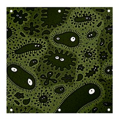 Green Bacteria Digital Wallpaper Eyes Look Biology Pattern Banner And Sign 4  X 4 