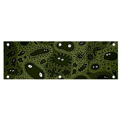 Green Bacteria Digital Wallpaper Eyes Look Biology Pattern Banner And Sign 6  X 2 