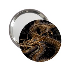 Gold And Silver Dragon Illustration Chinese Dragon Animal 2 25  Handbag Mirrors by danenraven