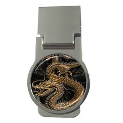 Gold And Silver Dragon Illustration Chinese Dragon Animal Money Clips (Round) 