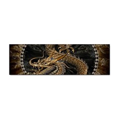 Gold And Silver Dragon Illustration Chinese Dragon Animal Sticker (Bumper)