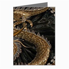 Gold And Silver Dragon Illustration Chinese Dragon Animal Greeting Card