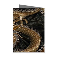 Gold And Silver Dragon Illustration Chinese Dragon Animal Mini Greeting Cards (Pkg of 8)