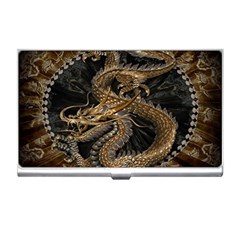 Gold And Silver Dragon Illustration Chinese Dragon Animal Business Card Holder