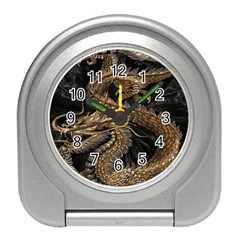 Gold And Silver Dragon Illustration Chinese Dragon Animal Travel Alarm Clock