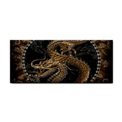 Gold And Silver Dragon Illustration Chinese Dragon Animal Hand Towel by danenraven