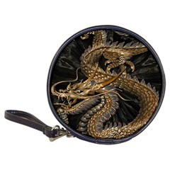 Gold And Silver Dragon Illustration Chinese Dragon Animal Classic 20-CD Wallets