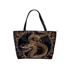 Gold And Silver Dragon Illustration Chinese Dragon Animal Classic Shoulder Handbag