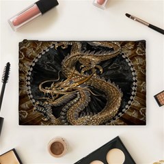 Gold And Silver Dragon Illustration Chinese Dragon Animal Cosmetic Bag (large) by danenraven