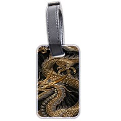 Gold And Silver Dragon Illustration Chinese Dragon Animal Luggage Tag (two sides)